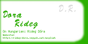dora rideg business card
